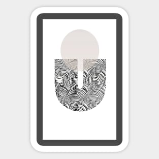 Abstract Minimalism: U Sticker